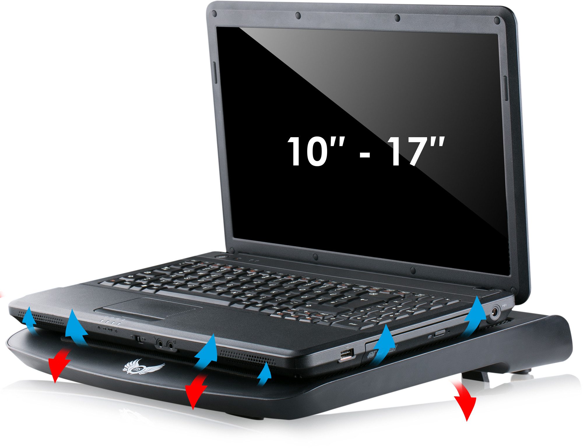 Blumax NOTEBOOK LAPTOP KÜHLER COOLER KÜHLPAD STÄNDER 5 x LED LÜFTER Kamera-Akku – Bild 4 von 5
