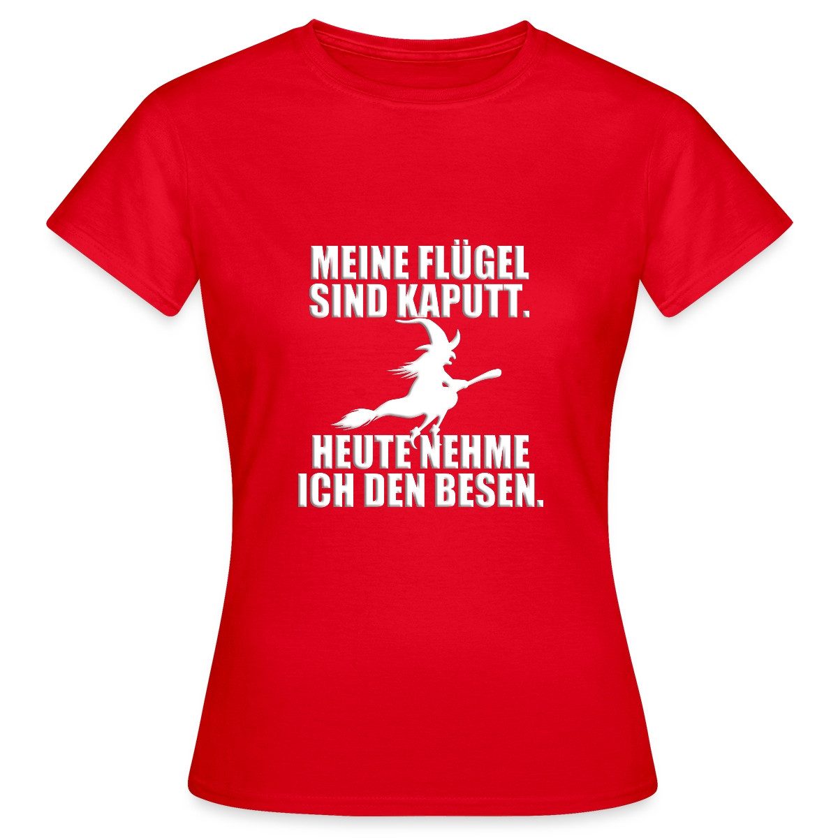 Spreadshirt T-Shirt Hexe Mit Besen Lustiger günstig online kaufen