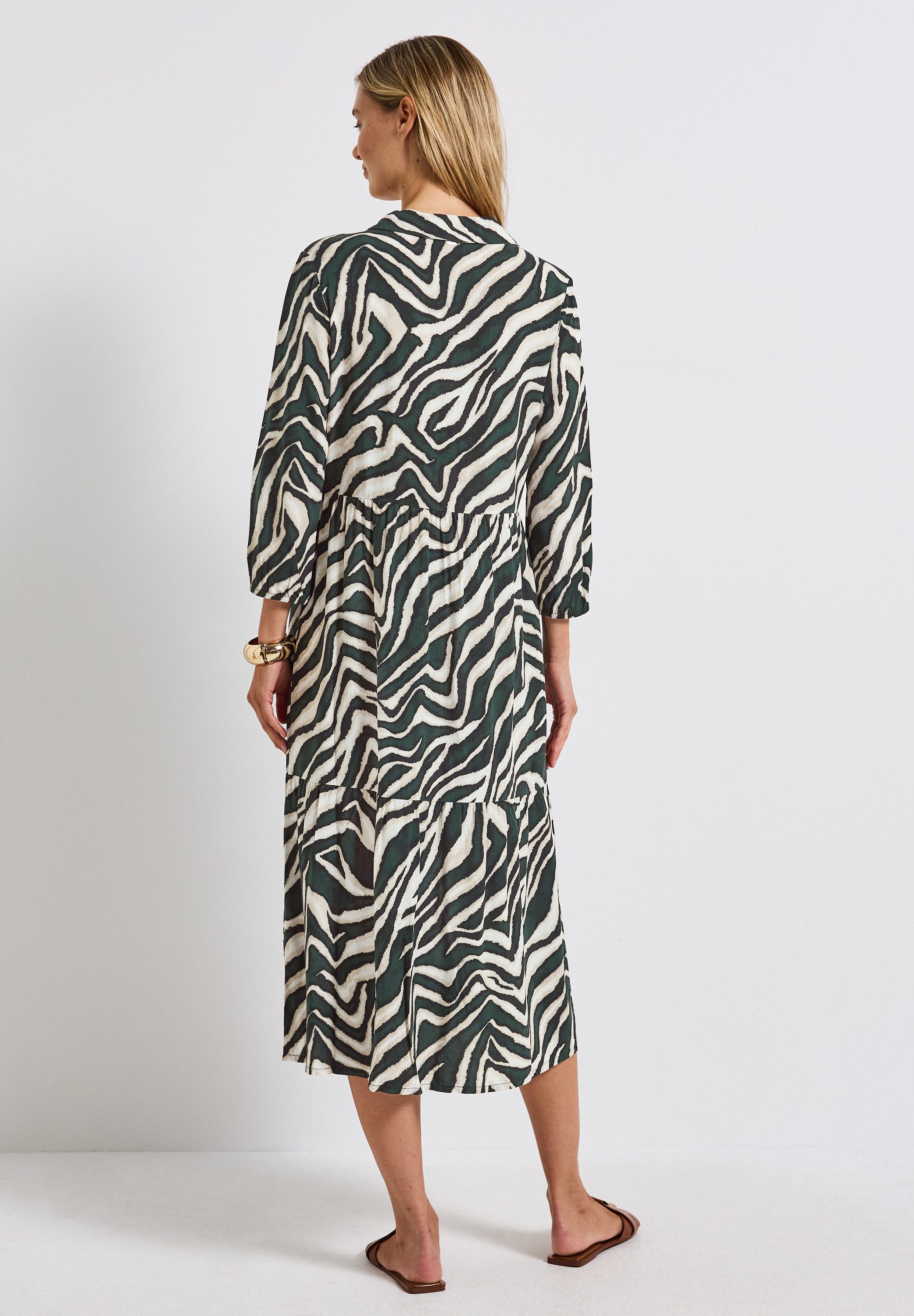 STREET ONE Volantkleid Sommerkleid 3/4-Arm und gemustert günstig online kaufen