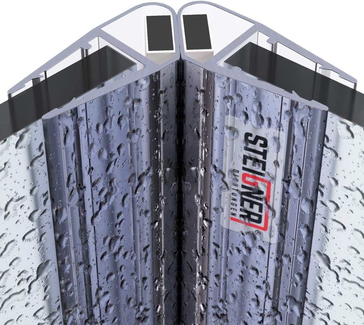 STEIGNER Duschdichtung 2x UKM04 Magnetdichtung für Duschtür Wasserabweiser günstig online kaufen