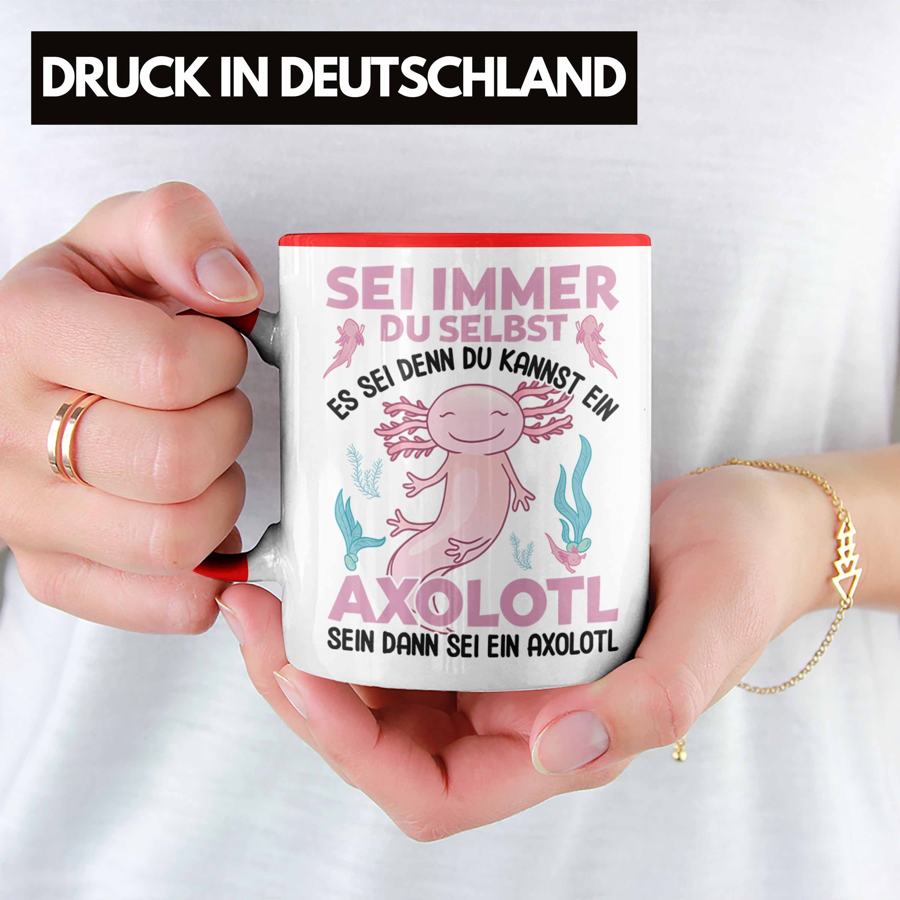 Trendation Tasse Trendation - Axolotl Haustier Tasse Geschenk Axolotl-Liebhaber Schwanz