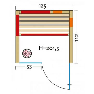 Infraworld Infrarotkabine Infraworld Infrarotkabine TrioSol Glas 125 Zirbe VG 125x112 cm mit 2