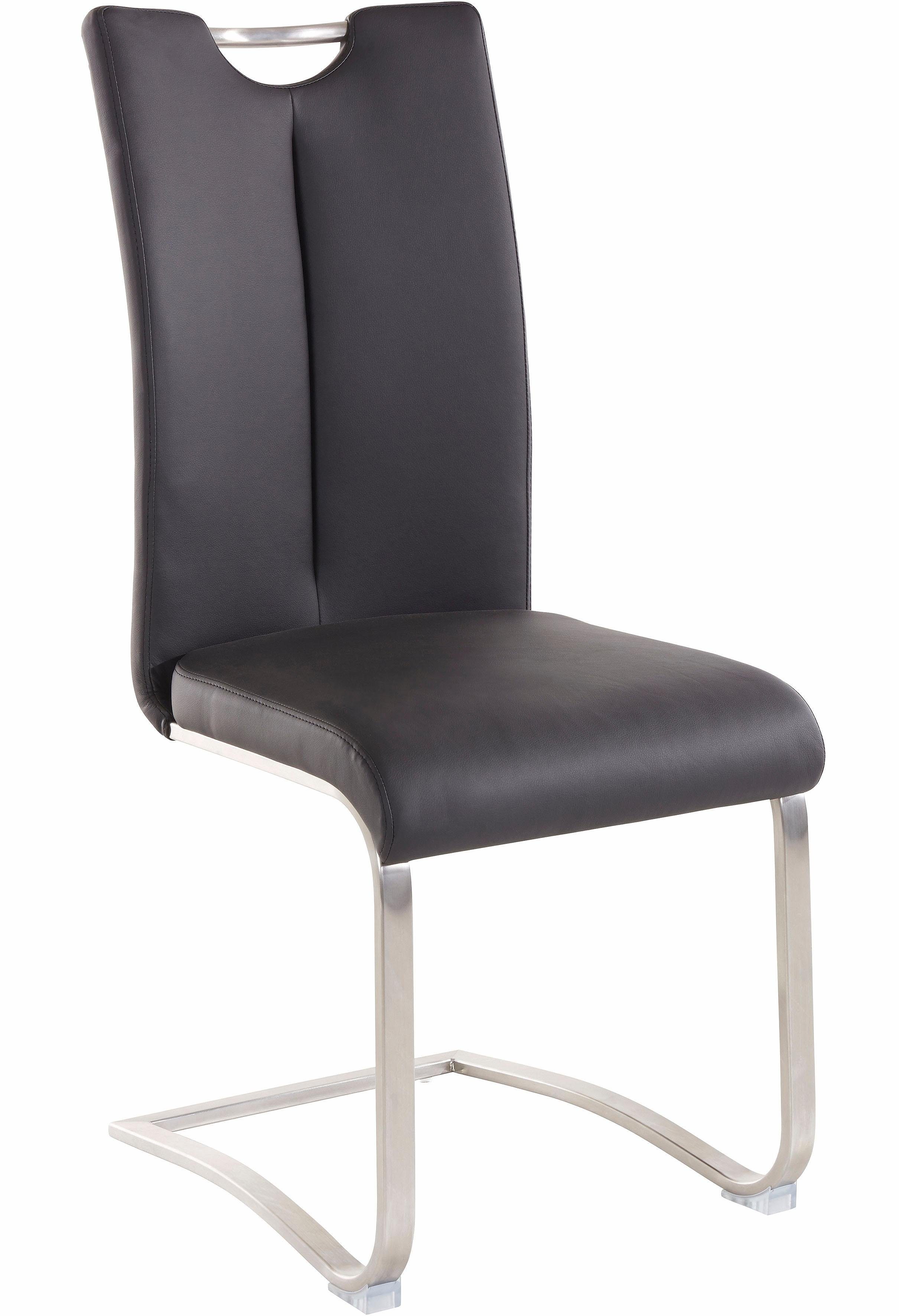 MCA furniture | Freischwinger Kg Artos belastbar 2 Schwarz (Set, Stuhl St), 140 Schwarz/Edelstahl bis