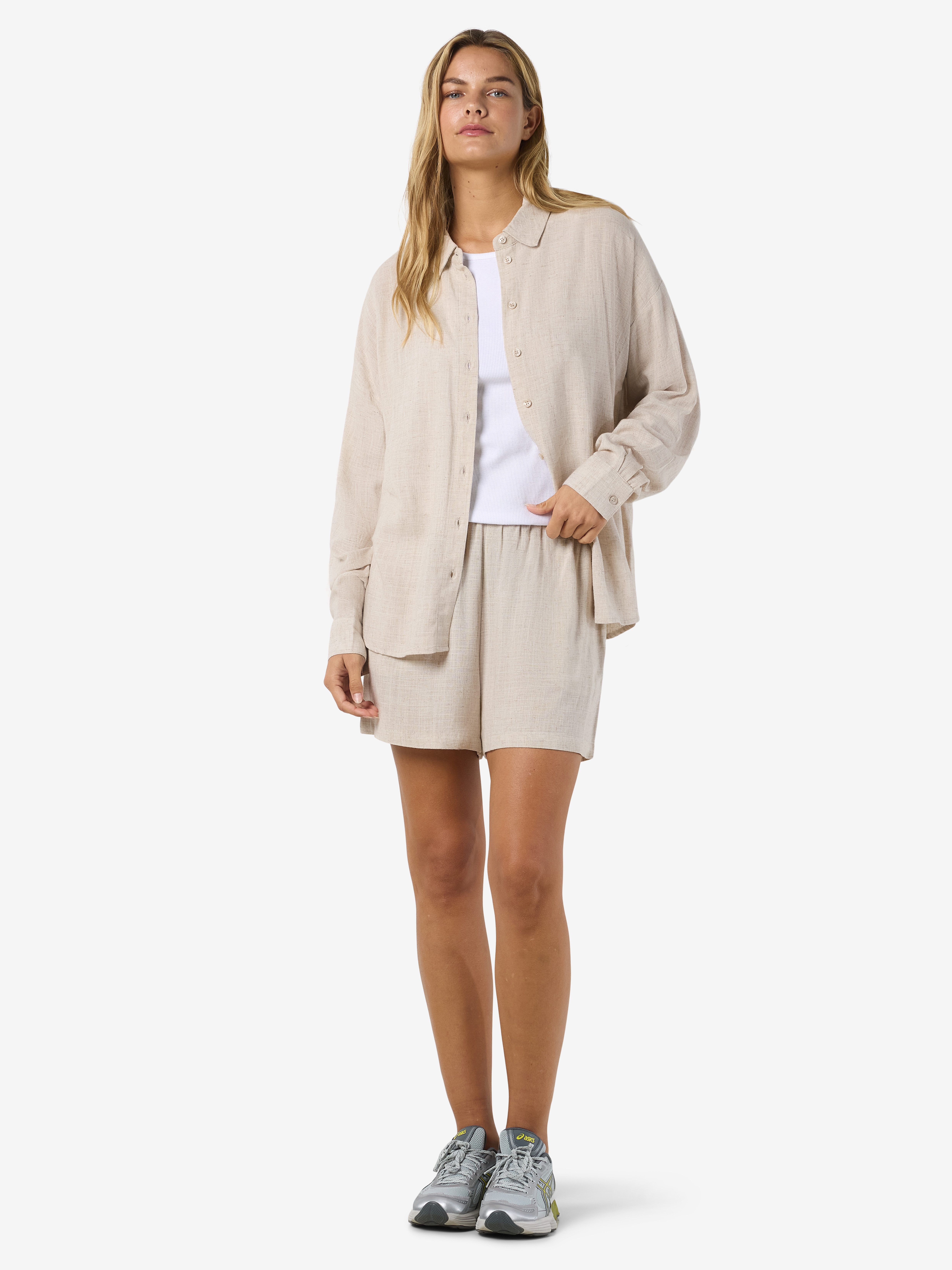 Noisy may Langarmbluse NMLEILANI L/S LOOSE SHIRT WVN NOOS
