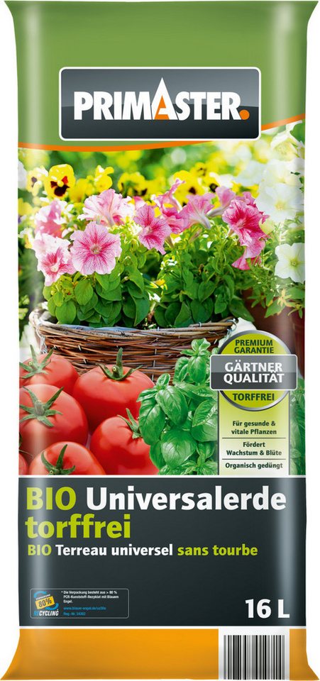 Thumbnail - Primaster Blumenerde Primaster Bio Universalerde 16 L torffrei, Torffrei