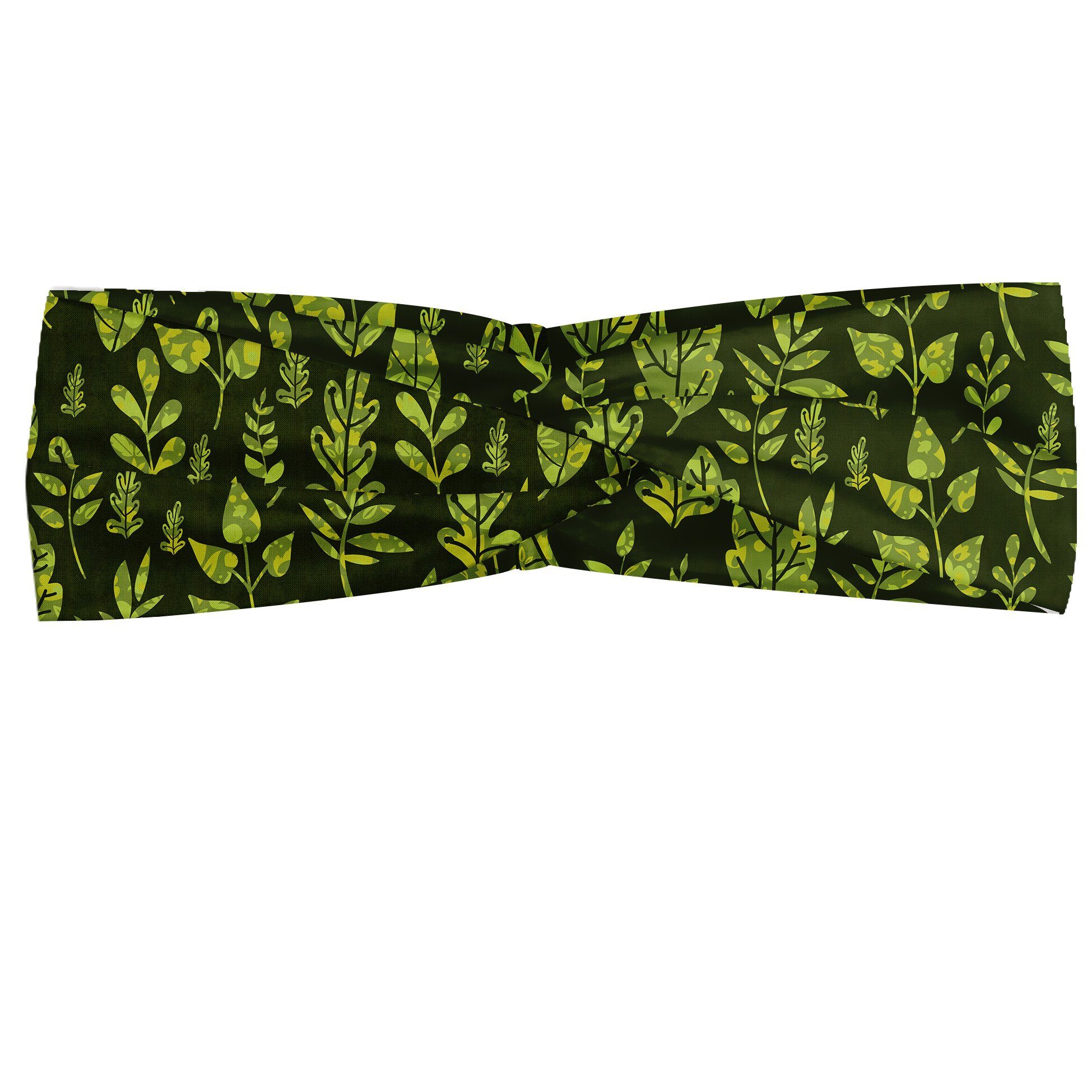 Abakuhaus Stirnband Elastisch und Angenehme alltags accessories Salbei Patterned Green Leaves