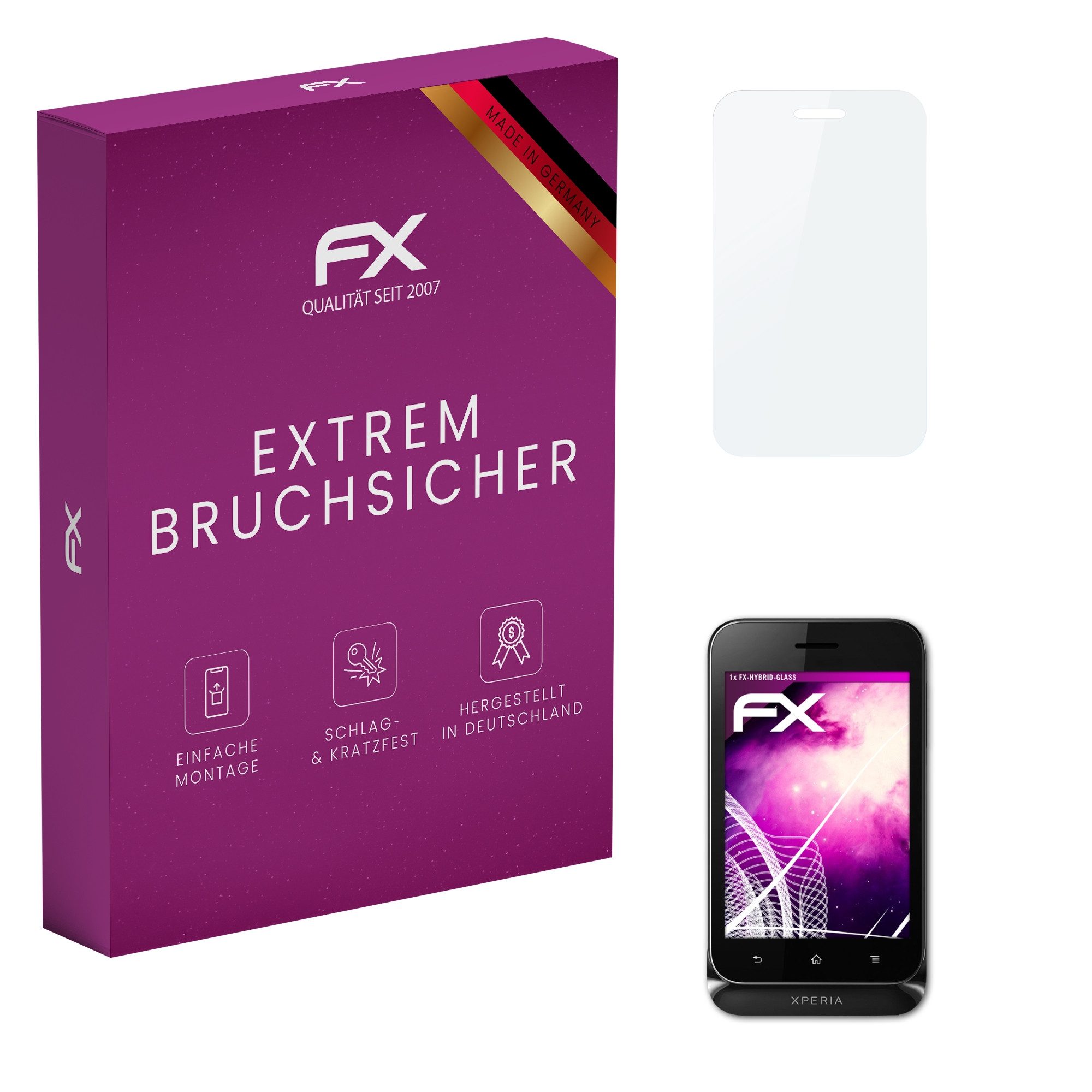 Schutzfolie Panzerglasfolie für Sony Xperia Tipo