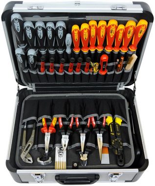 FAMEX Werkzeugset 414-20 Profi Alu Werkzeugkoffer mit Steckschlüsselsatz - PROFESSIONAL, Gewerblicher Einsatz