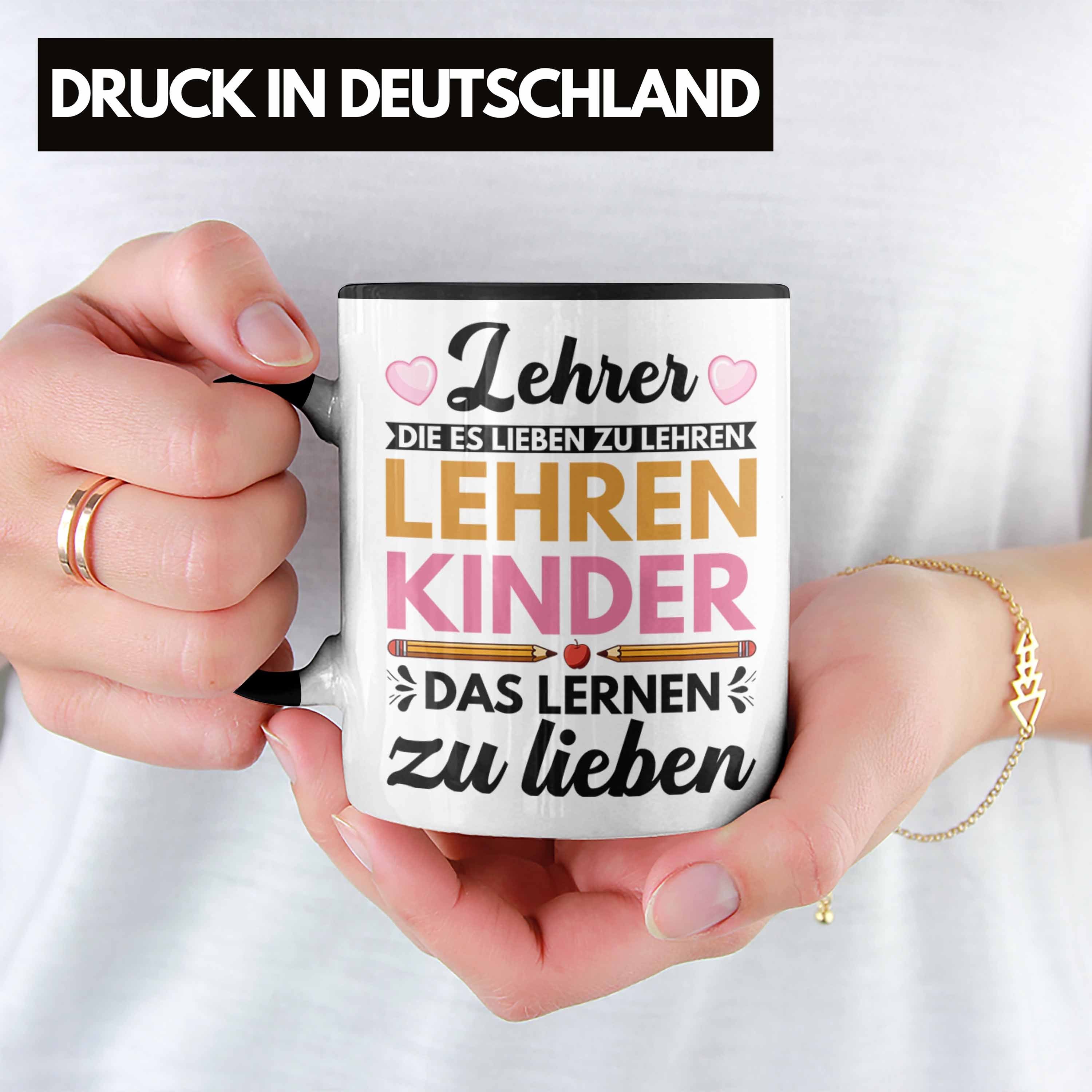 Geschenkidee Geschenk zum Lehrer Trendation Tasse Abschiedsgeschenk Schwarz Abschied Tasse Danke Klassenlehrerin - Lehrerin Trendation