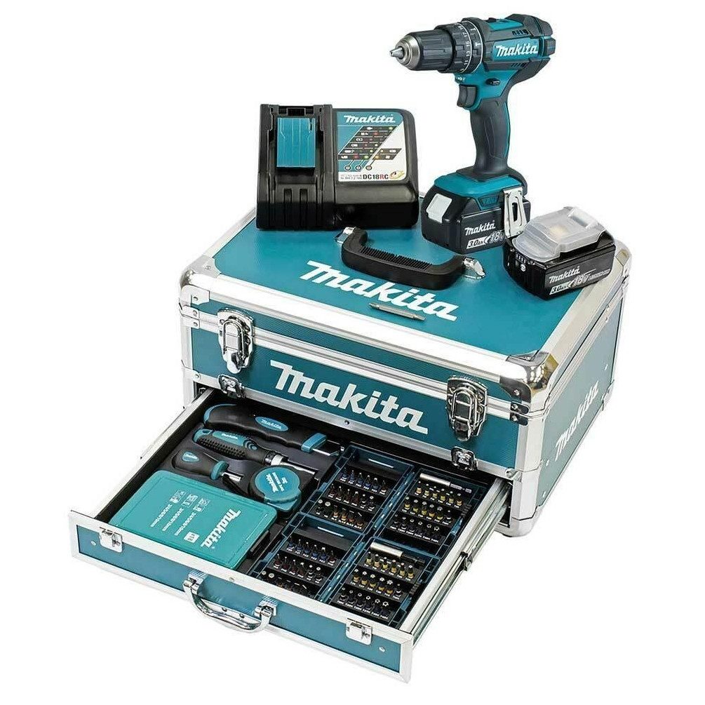 Makita Akku-Bohrschrauber DHP482RFX9 Akku-Schlagbohrschrauber 18V / günstig online kaufen