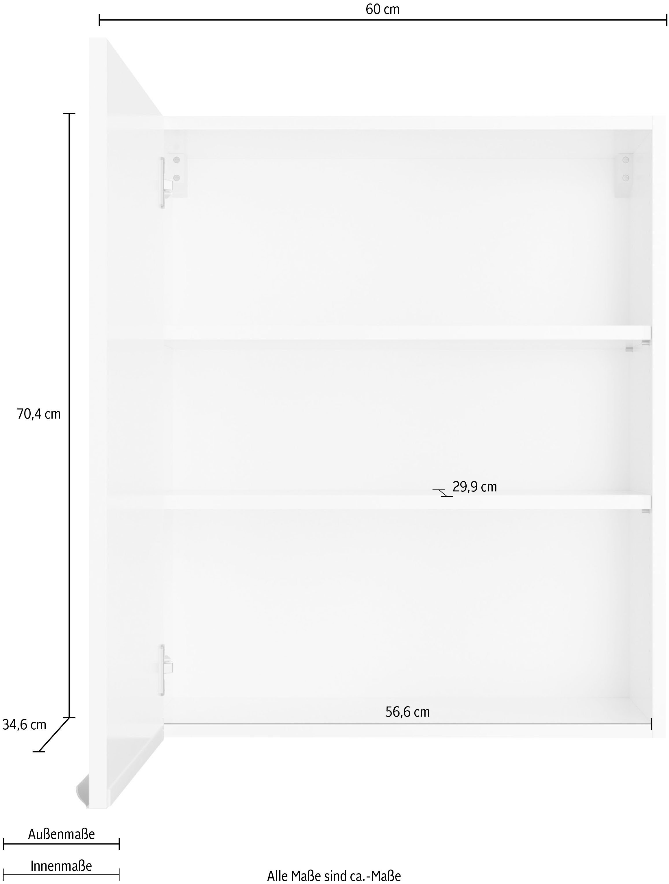 OPTIFIT Hängeschrank Aken Hochglanz/wildeiche Nachbildung Nachbildung | wildeiche anthrazit