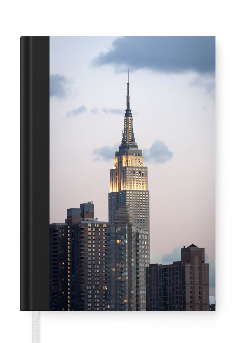MuchoWow Notizbuch Empire State Building Manhattan NY, Journal, Merkzettel, Tagebuch, Notizheft, A5, 98 Seiten, Haushaltsbuch