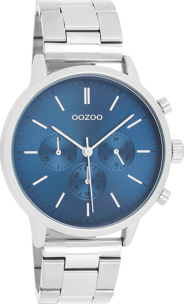 OOZOO Quarzuhr C11406, Armbanduhr, Herrenuhr, Edelstahlarmband, analog