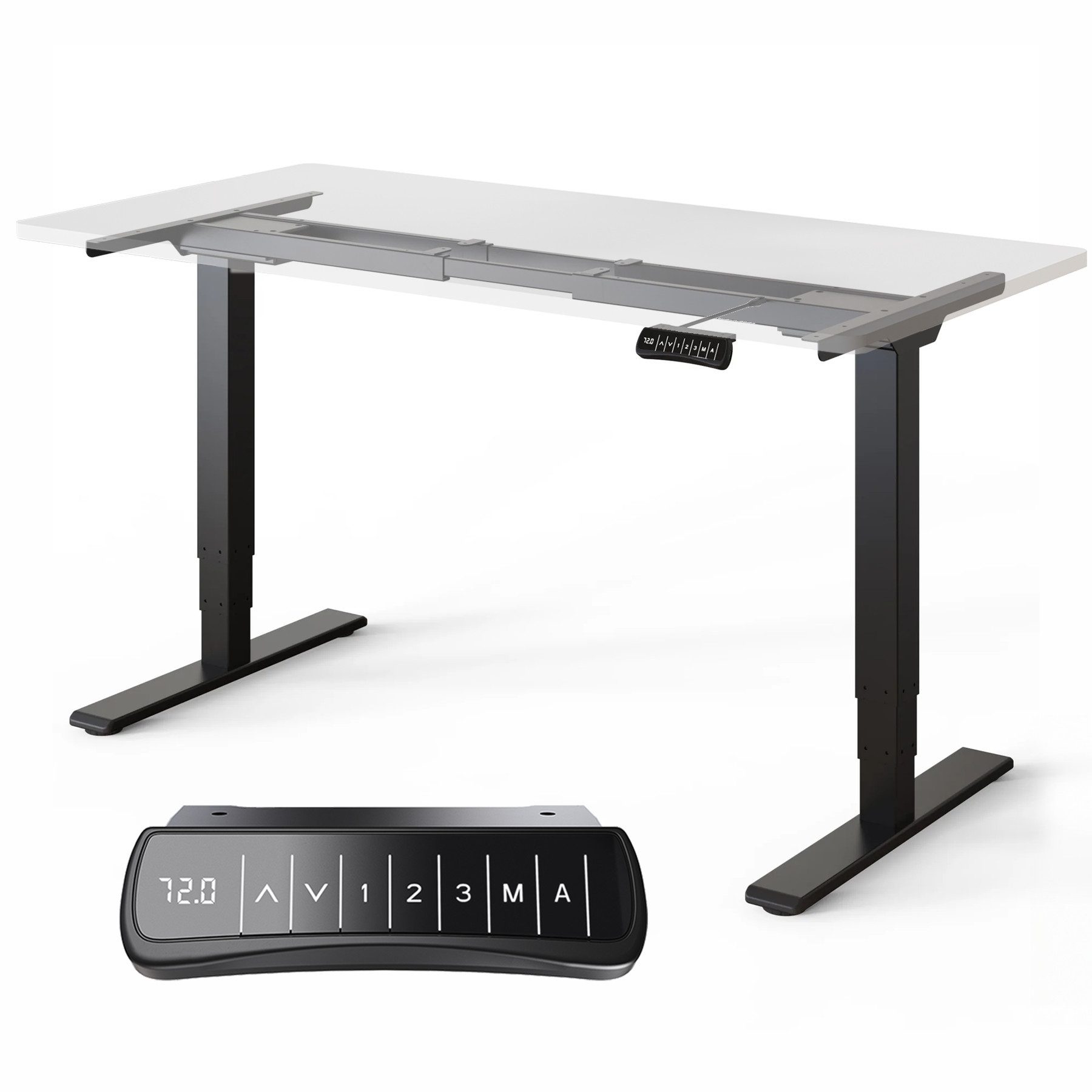 DESKSPACE Tischgestell DESKSPACE PRO Plus Tischgestell – elektrisch, höhenverstellbar, Memory (Tischgestell (ohne Tischplatte), Elektrisch höhenverstellbar, Memoryfunktion, leiser Motor, USB