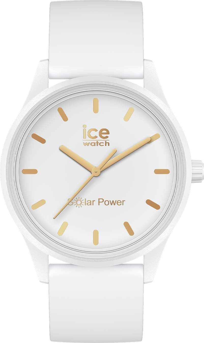 weiß Solaruhr 020301 ice-watch gold Solar power-White ICE M,