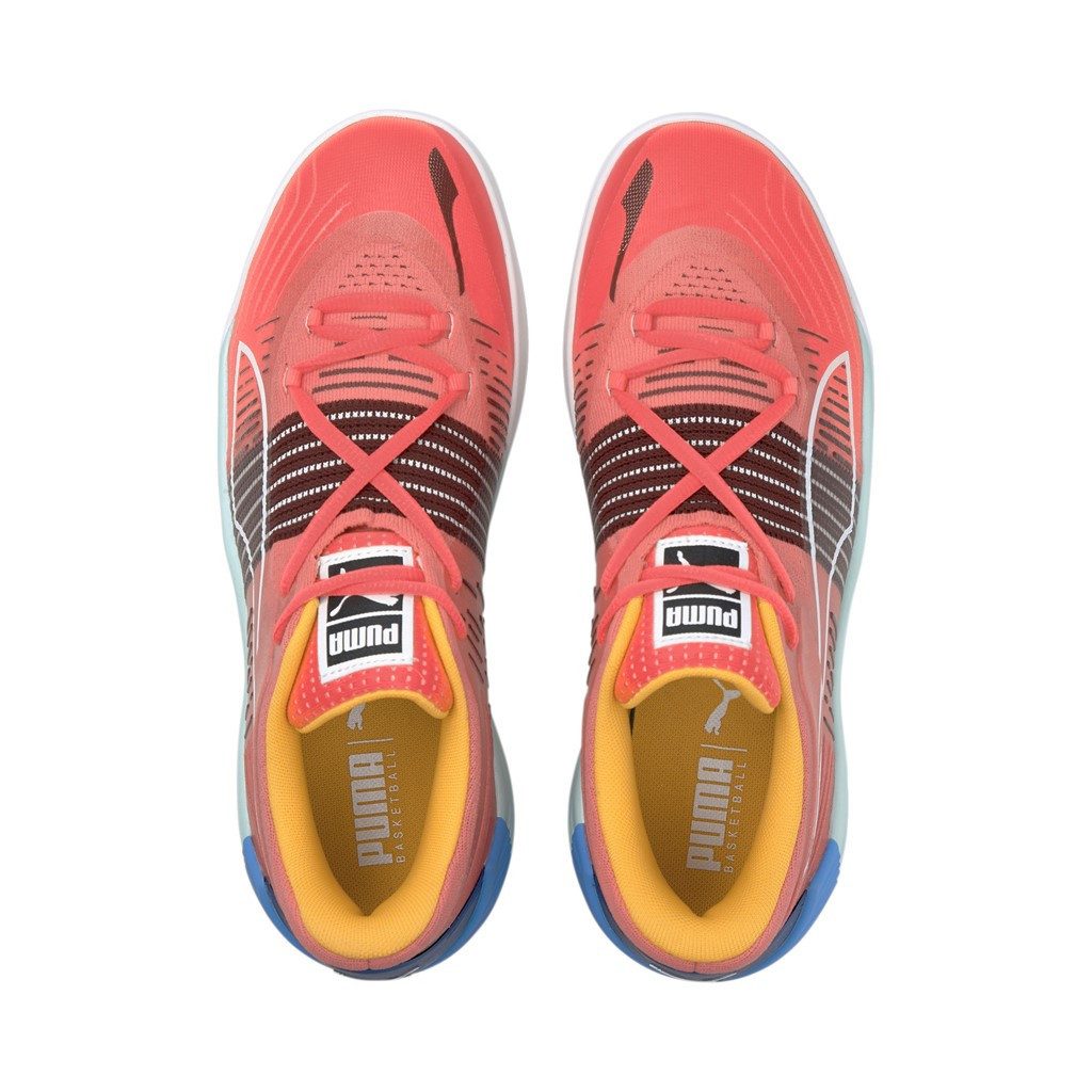 PUMA Hallen-Indoorschuhe Fusion Nitro rot/bunt Herren Badmintonschuh – Bild 2 von 5