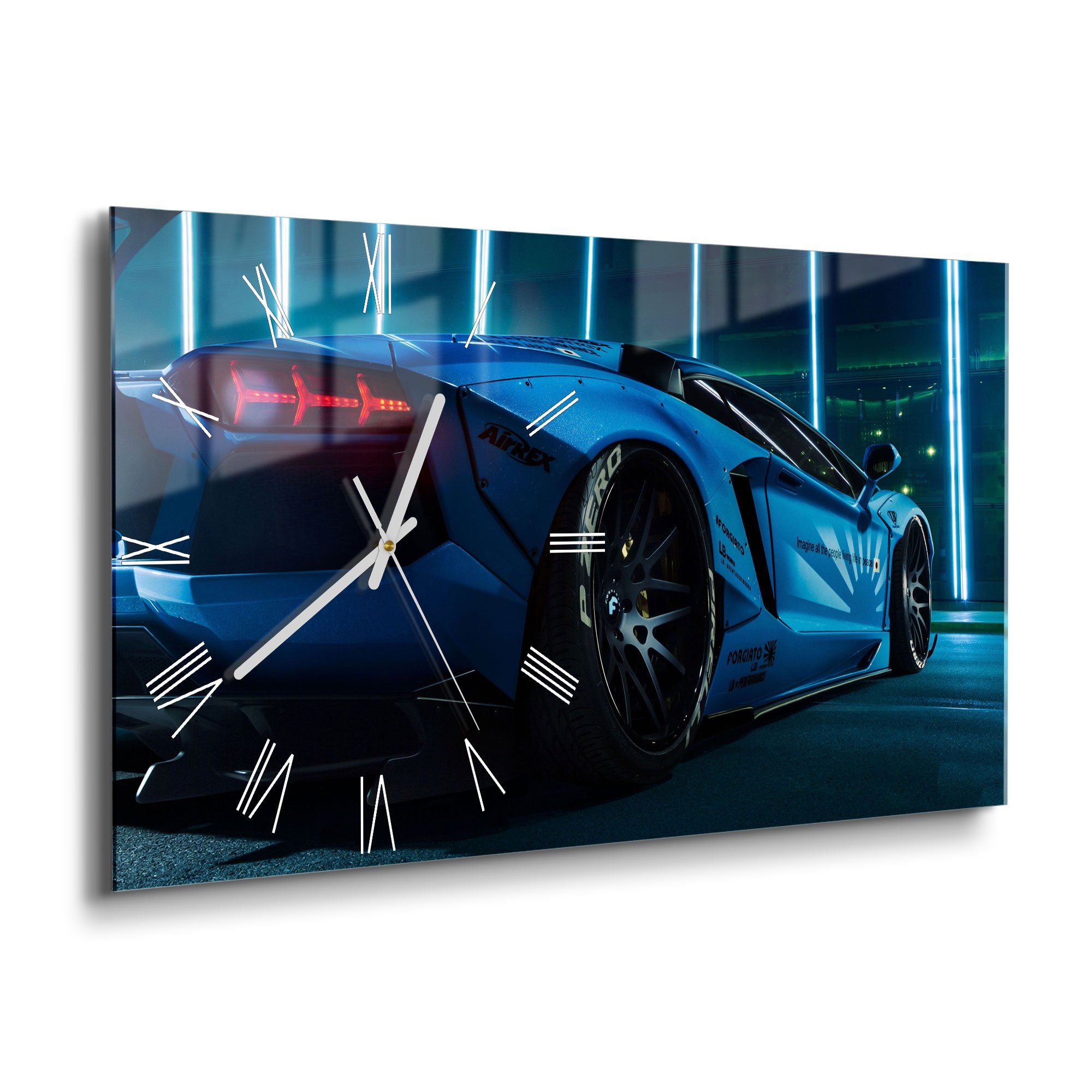 DEQORI Wanduhr 'Lamborghini Aventador' (Glas Glasuhr günstig online kaufen