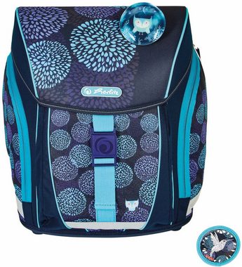 Herlitz Schulranzen FiloLight Plus, Flower Owl (Set, 6-tlg), mit Sportbeutel, Etui, Faulenzer und Sportbeutel