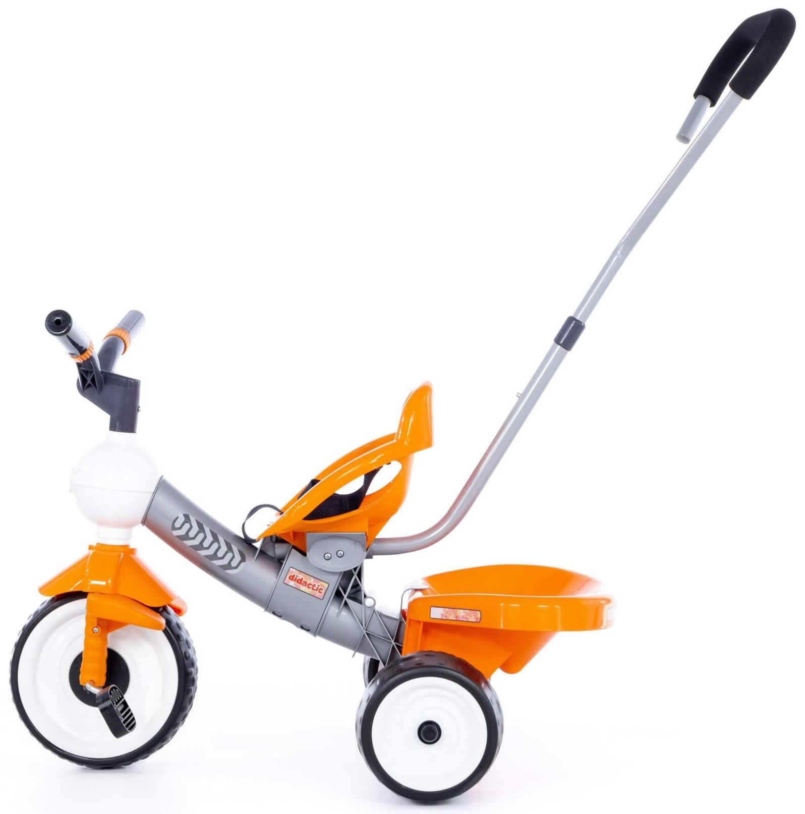 Polesie Dreirad Dreirad Didactic-2 mit Mulde Schubstange Kinder Pedal Tretfahrzeug