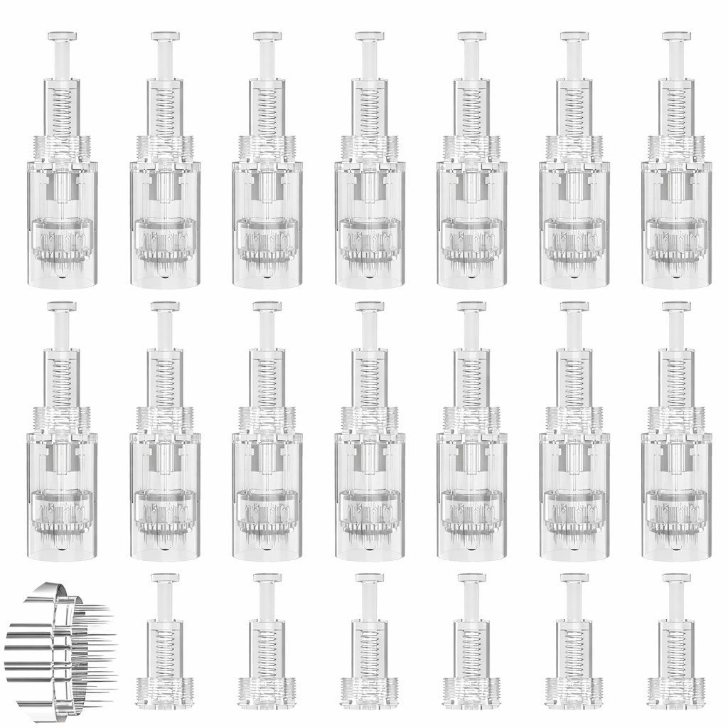 COOL-i ® Micro-Needling Microneedling Pen 0-2,5mm, 9 Stufen, 7 LED-Lichter, 12 Nadelköpfe, Für ergänzende Hautpflege & Hautbildverbesserung V2