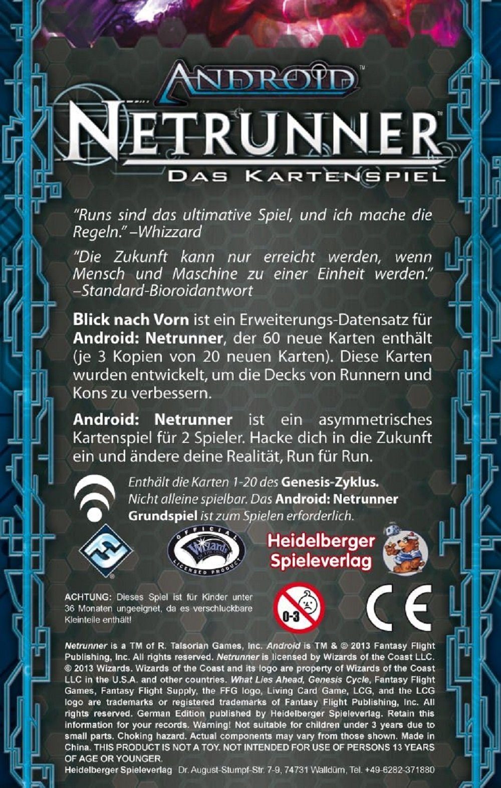 Heidelberger Spieleverlag Spiel Android Netrunner Kartenspiel- Blick nach vorne - Genesis-Zyklus 1