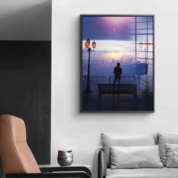 DOTCOMCANVAS® Acrylglasbild By The Pier - Acrylglas, Acrylglasbild By The Pier Art Kunst AI KI generiert Wandbild