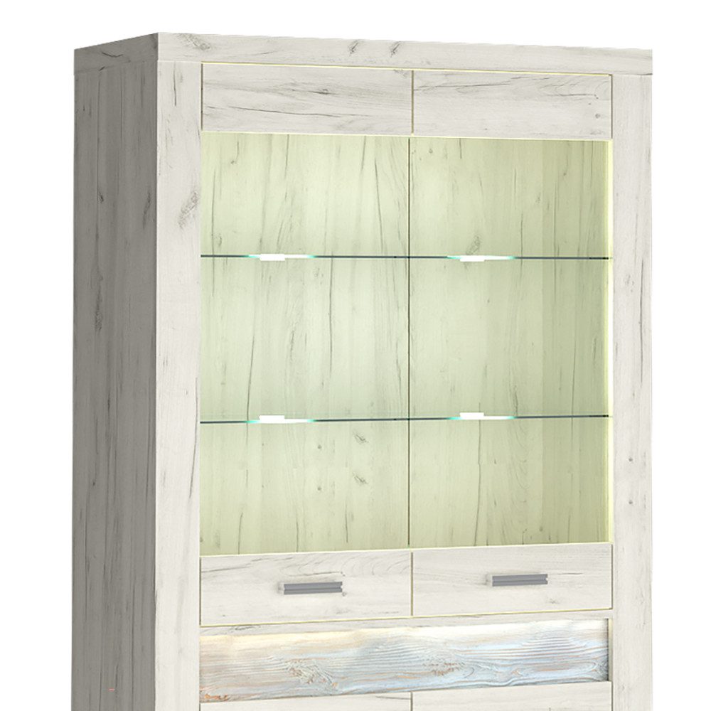Lomadox Vitrine INGENIO-161 Standvitrine Wohnzimmerschrank modern günstig online kaufen