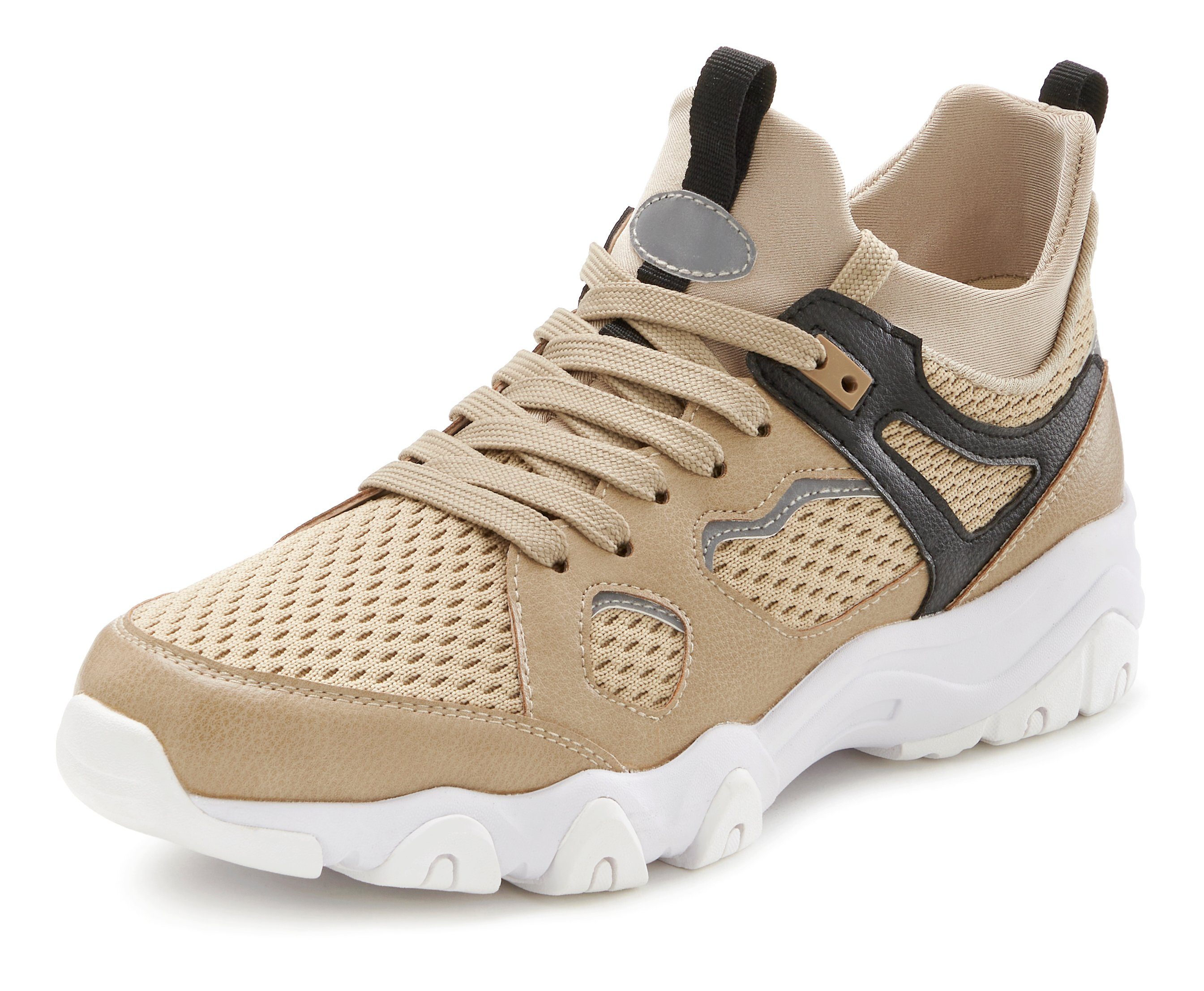 John Devin Schnürschuh Sneaker mit Mesh-Einsatz, Freizeitschuh, Halbschuh, günstig online kaufen