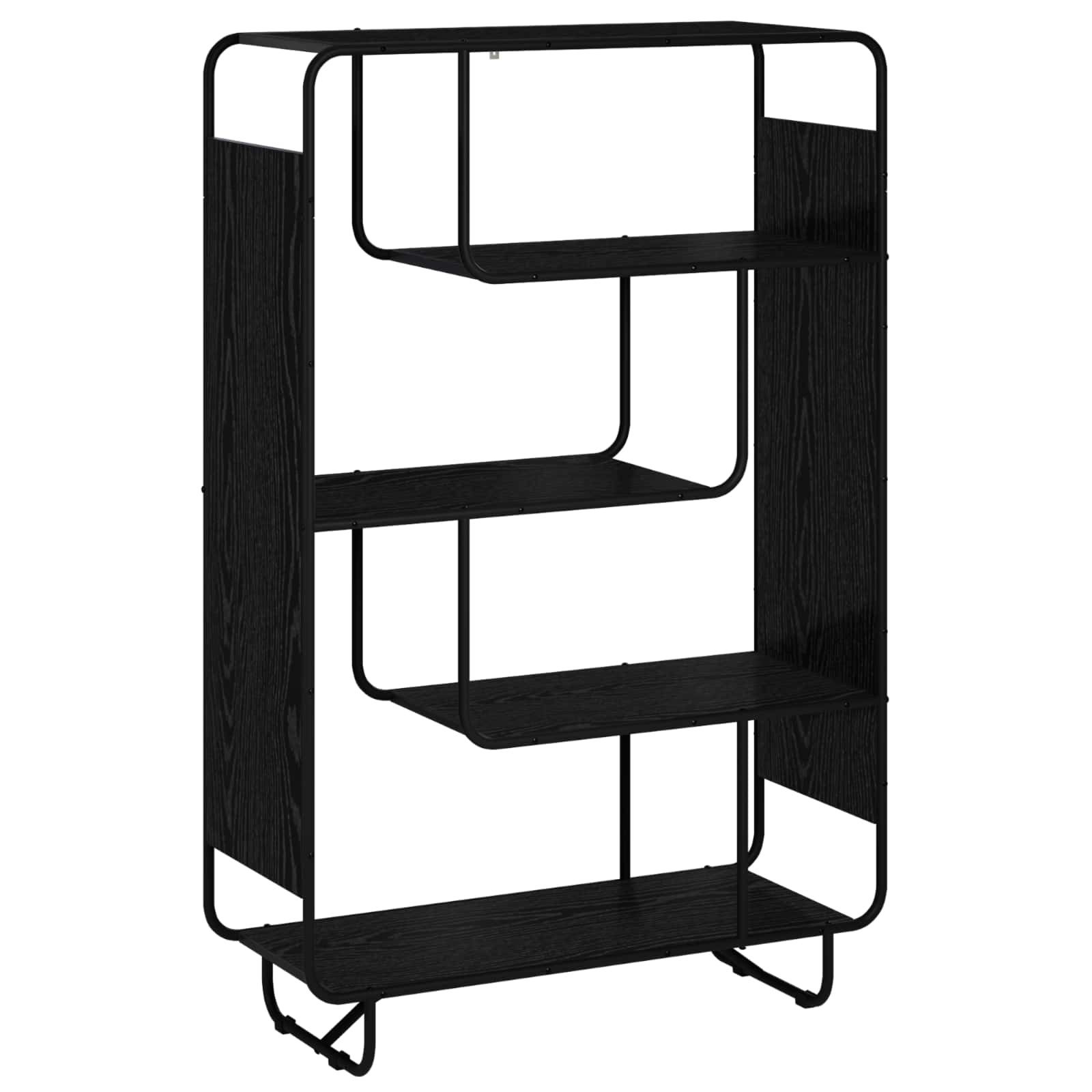 vidaXL Highboard Highboard Schwarz Eichen-Optik 93.5 x 37.5 x 144 cm (1 St)
