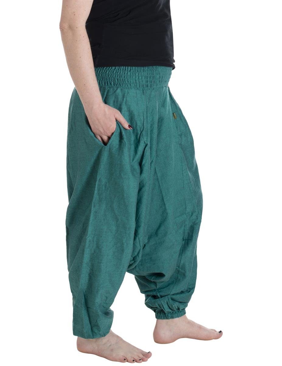 Vishes Haremshose Unisex Haremshose Einfarbig Einheitsgröße 34-46 Orientalisch, Yoga, Festival, Hippie Style