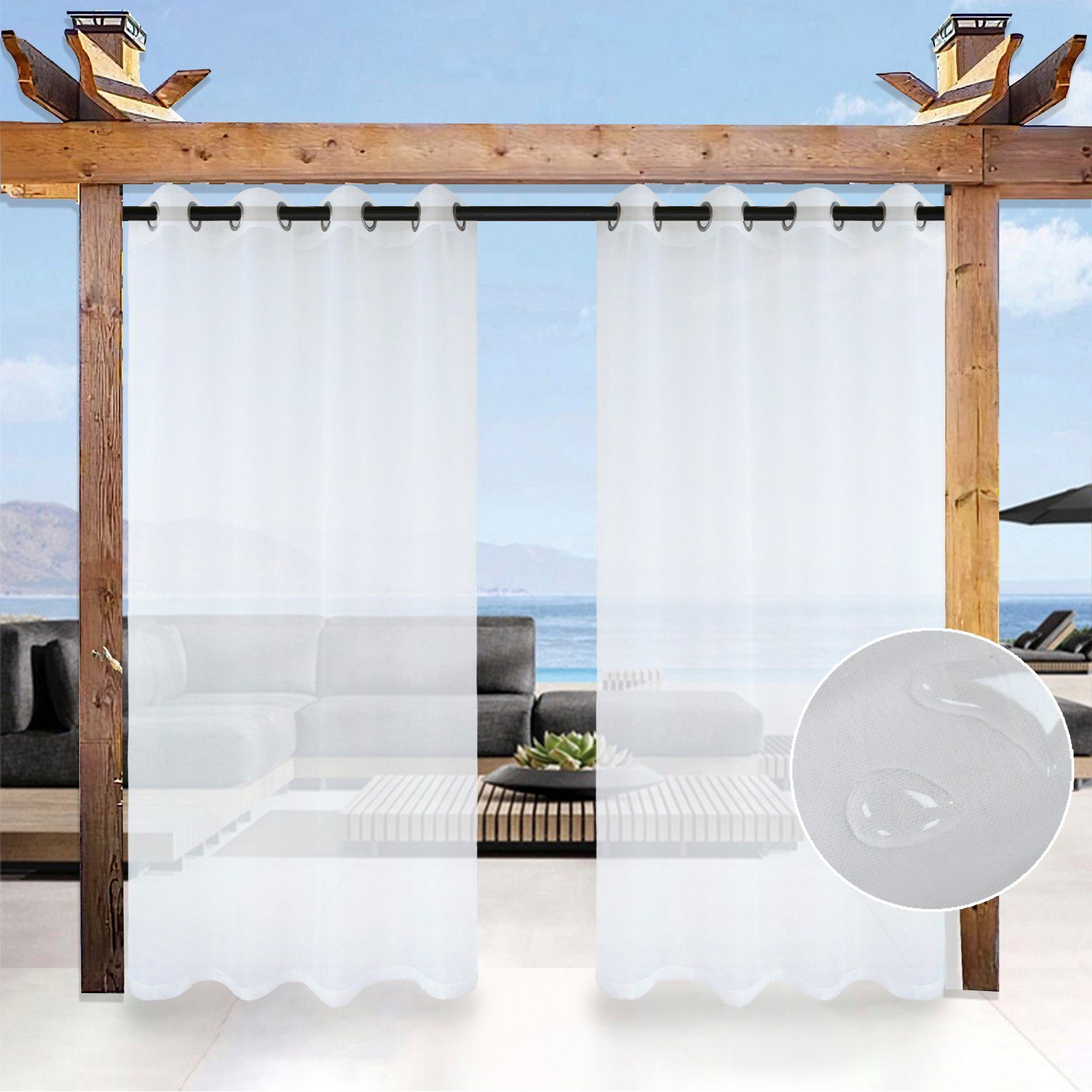 AMDHZ Außenvorhang Transparent Color : Clear Gray, Size : 1x1.8m/3.3x5.9ft Anpassbar Pavillons Balkon Vorhänge 0,5mm PVC Wasserdicht Winddicht mit Öse 