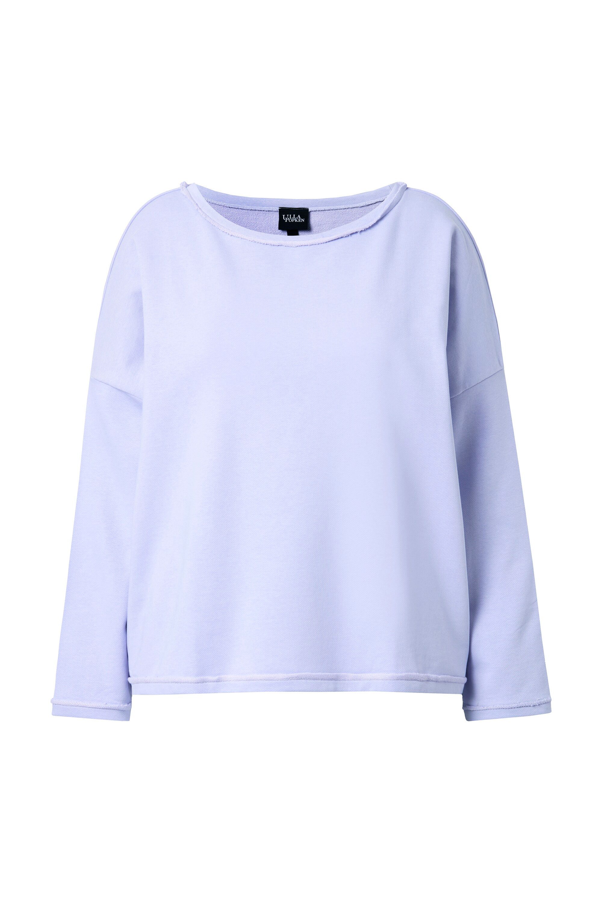 Ulla Popken Sweatshirt Sweatshirt Rollkanten Oversized Rundhals Langarm
