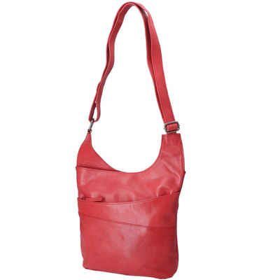 The Skandinavian Brand Umhängetasche The Skandinavian Brand Lady Bag Washed Nappa rot (1-tlg)