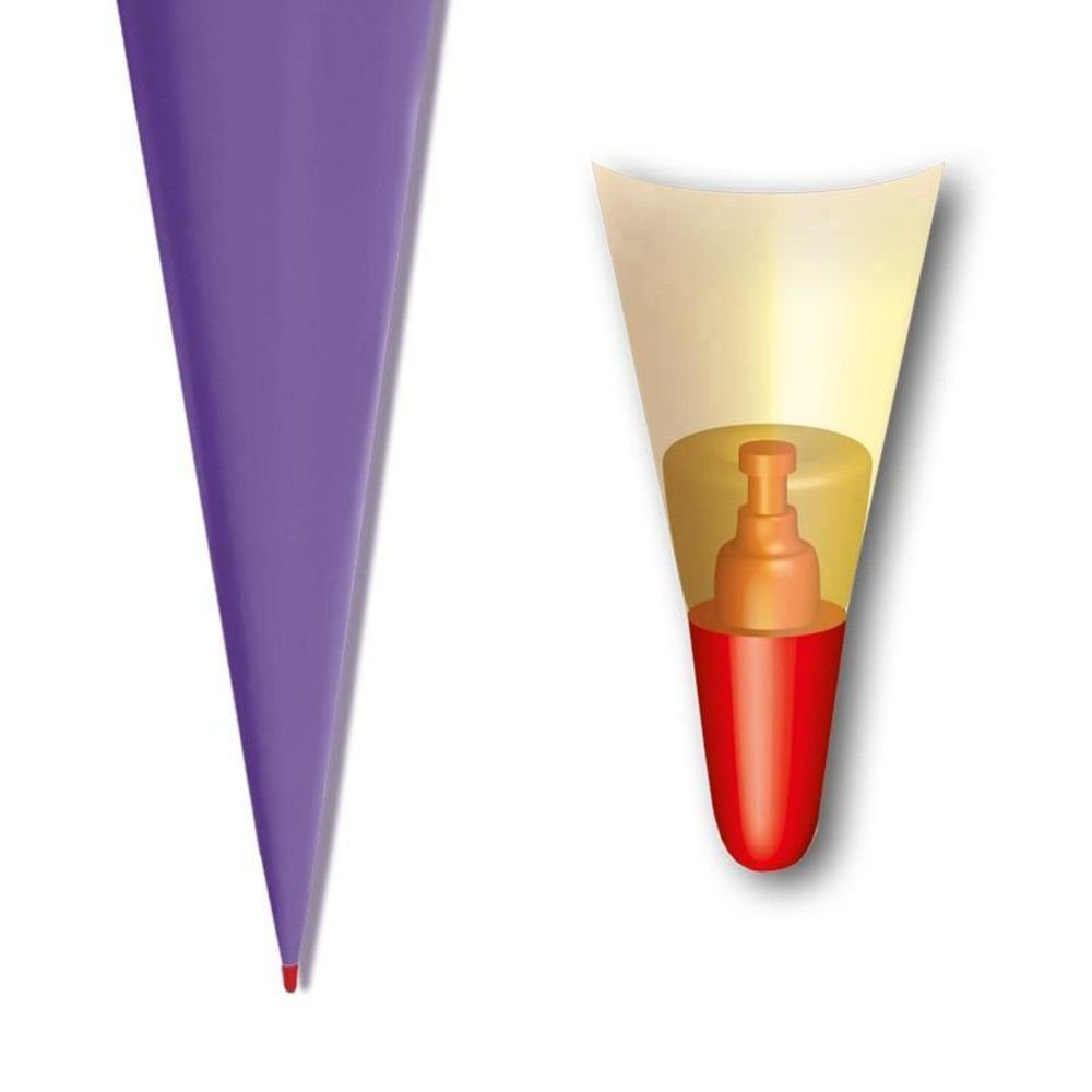Einschulung Filz-Verschluss rund Roth cm, 70 Schultüte Basteltüte lila Rot(h)-Spitze Zuckertüte