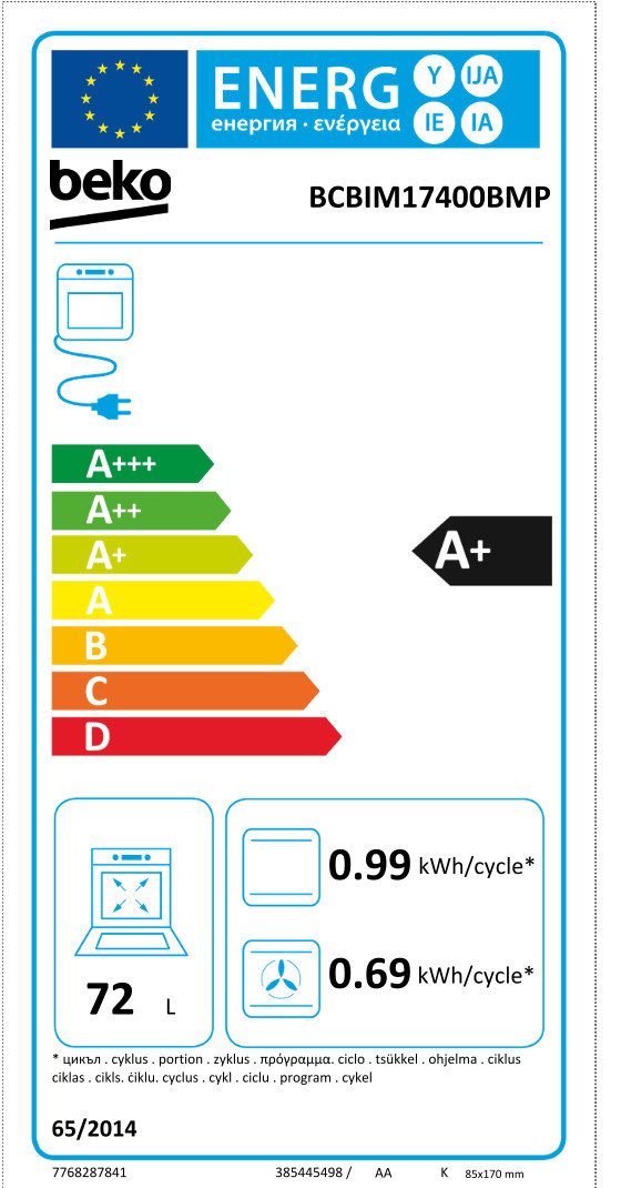 Energieeffizienzklasse: 