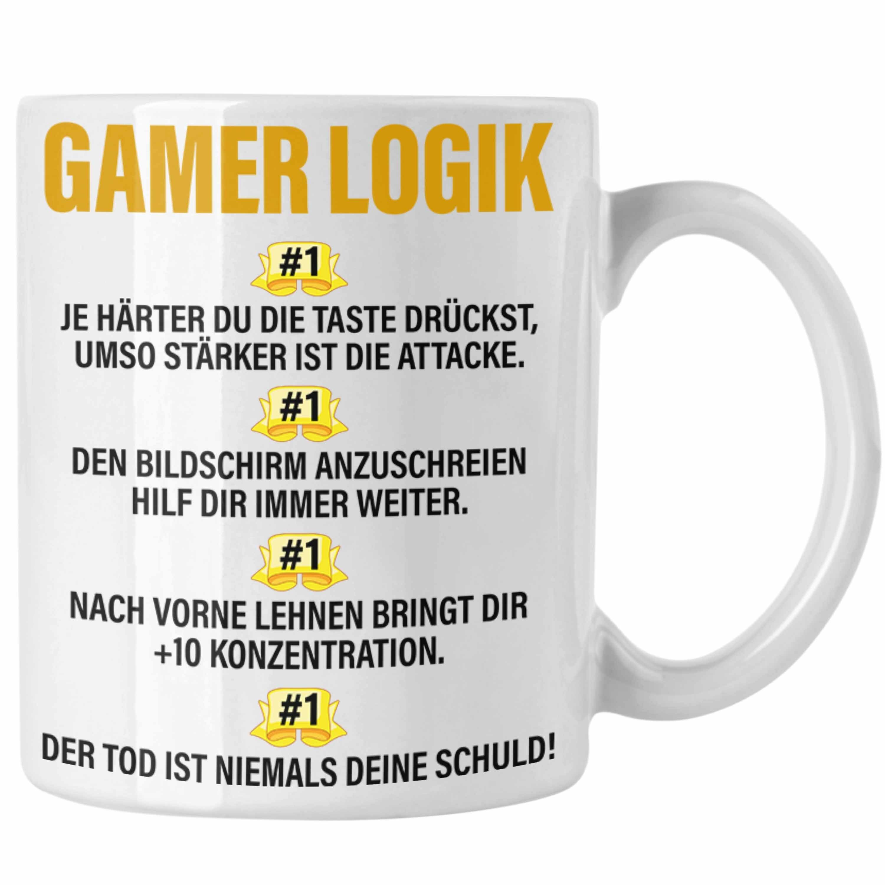 Trendation Tasse Trendation Gamer Tasse Geschenk Jungs Jungen Zocker