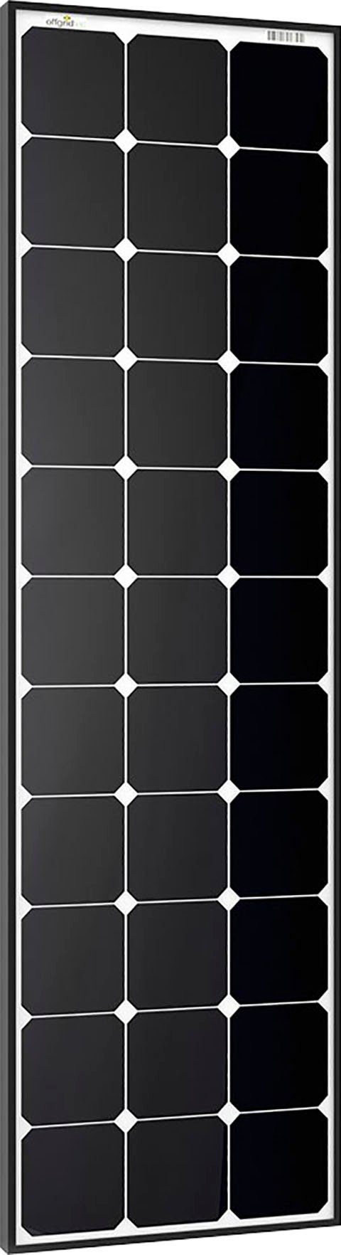 offgridtec Solarmodul SPR-120 120W Solarpanel, wiederstandsfähiges SLIM W, High-End Monokristallin, extrem 12V 120 ESG-Glas