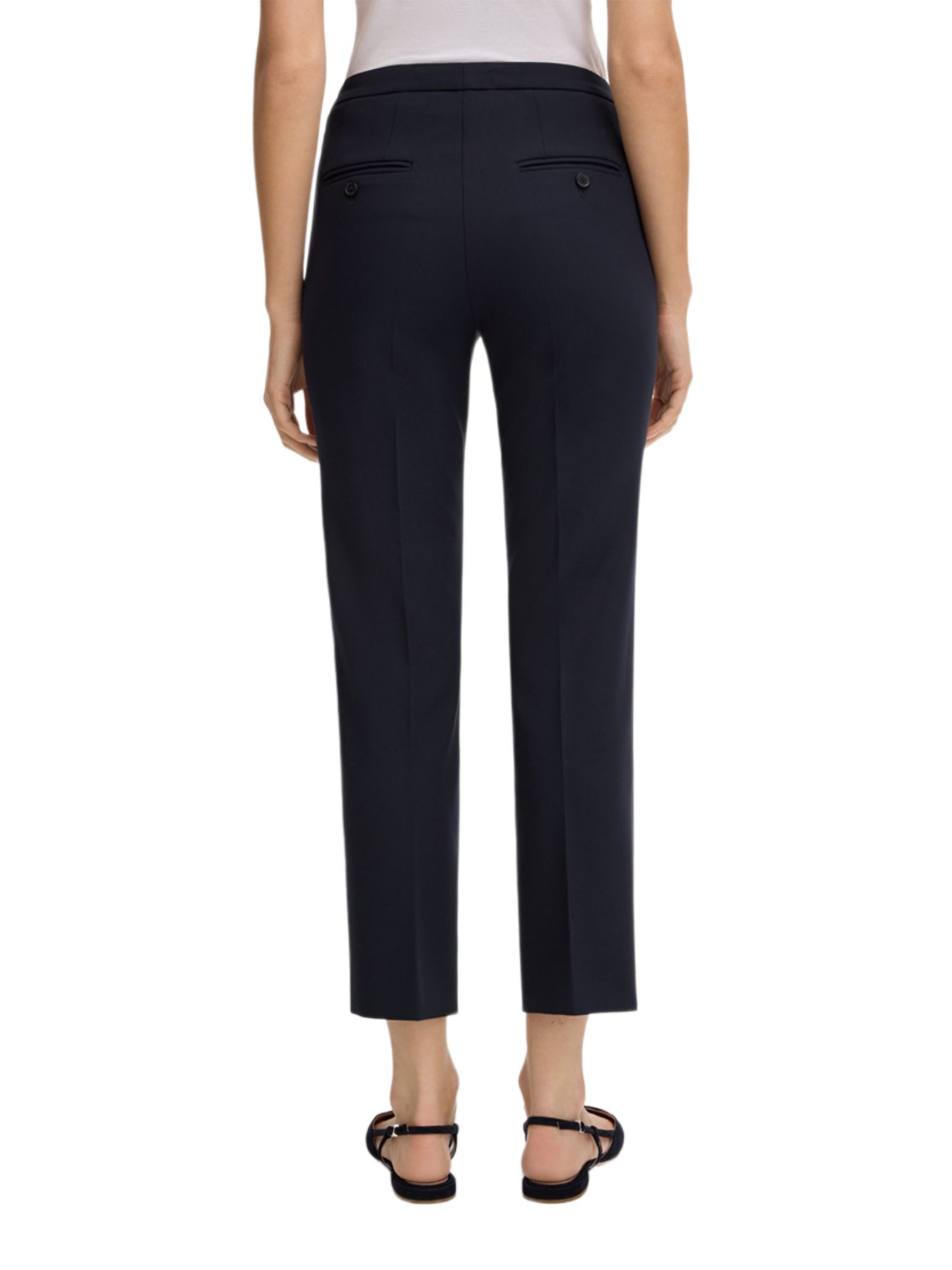 Windsor Stoffhose schwarz, Business, Polyester, Unifarben, Slim Fit, Mittel