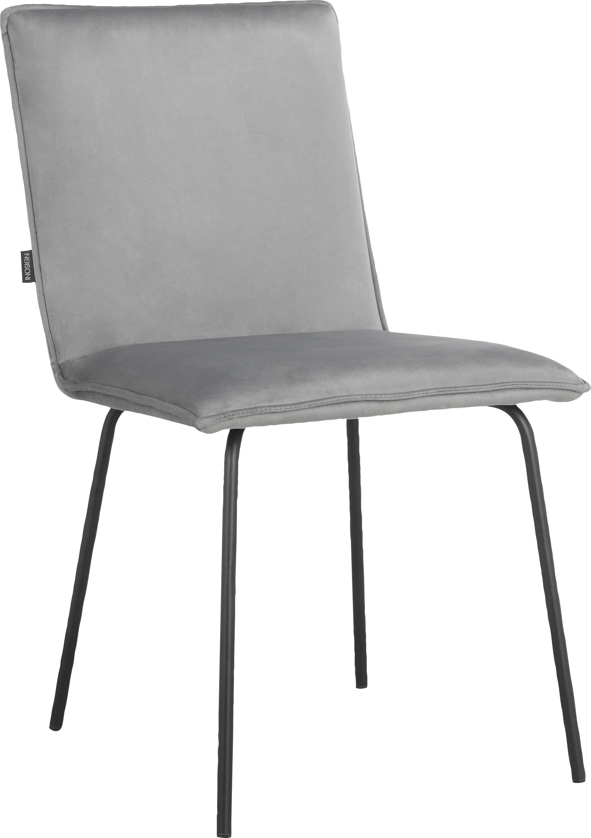 INOSIGN Esszimmerstuhl Sitzhöhe Rücken St), (2 gepolstert, 48,5cm 2er im Set und Melong erhältlich, mit grau Sitz