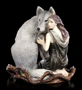 Figuren Shop GmbH Fantasy-Figur Anne Stokes Figur mit Wolf - Soul Bond - Fantasy Dekofigur