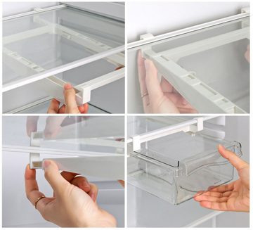 BAYLI Pizzaschneider 2er Set Universal Kühlschrank Behälter Kunststoff - Zusatz Schublade