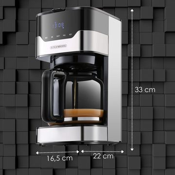 STEINBORG Filterkaffeemaschine SB-6050, 1.5l Kaffeekanne, Papierfilter, Timerfunktion, Tropfstopp-Funktion, Abschaltautomatik