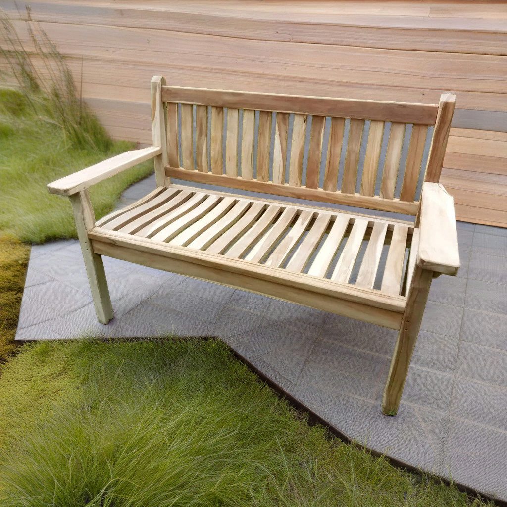 Home Feeling Gartenbank 2Sitzer Teakholz Bank ERGO ca. 128 cm