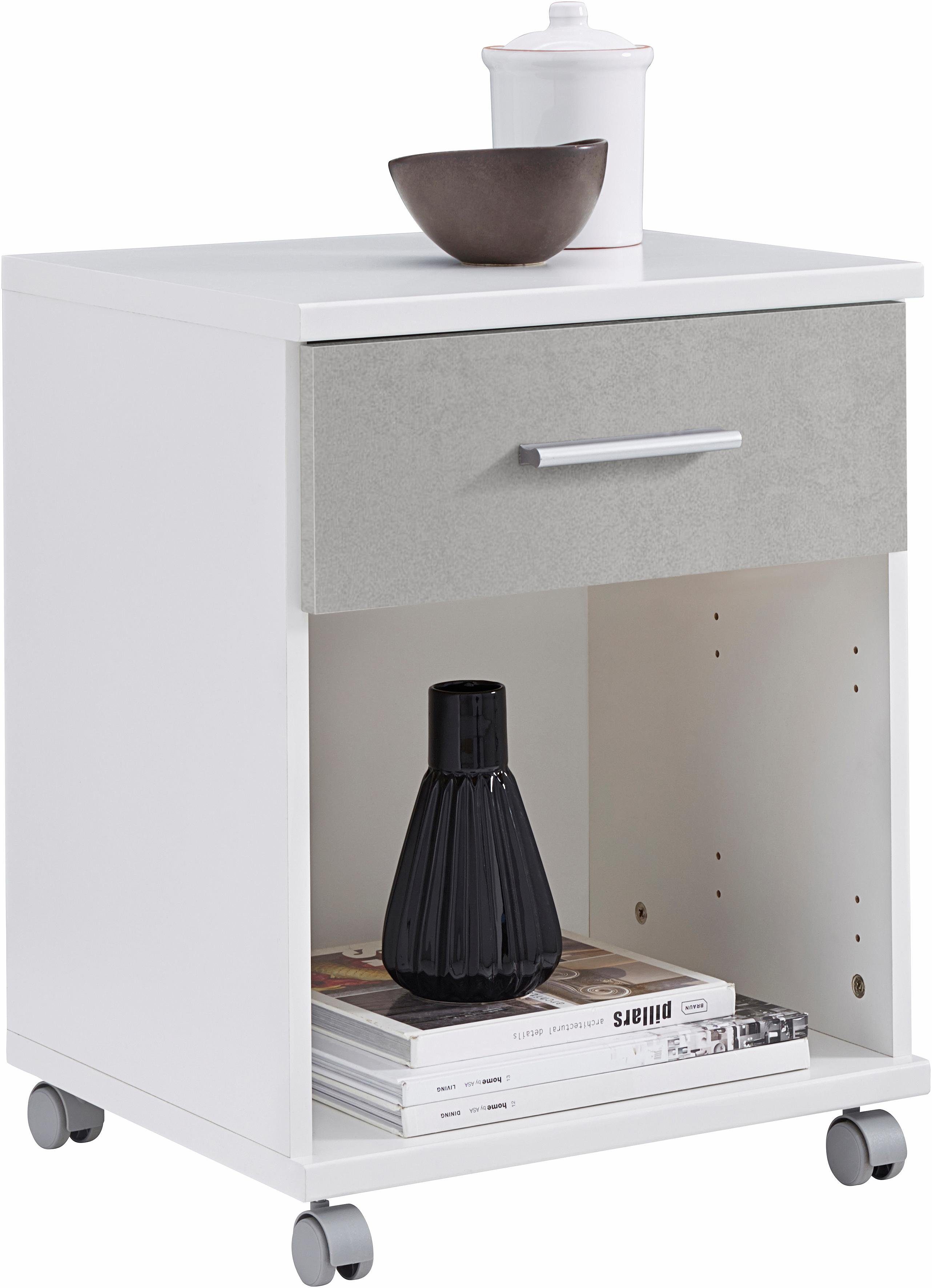 Wimex Rollcontainer Joker, Schrank mit 1 Schublade und offenes Fach, ideal auch als Nachttisch