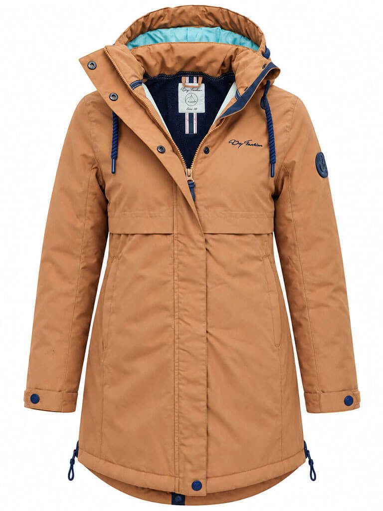 Dry Fashion Funktionsmantel Alaska Damen Funktionsjacke Outdoorjacke - Damenmantel gefüttert Mantel wind- & wasserdicht, Atmungsaktiv, Verschweißte Nähte, Kapuze