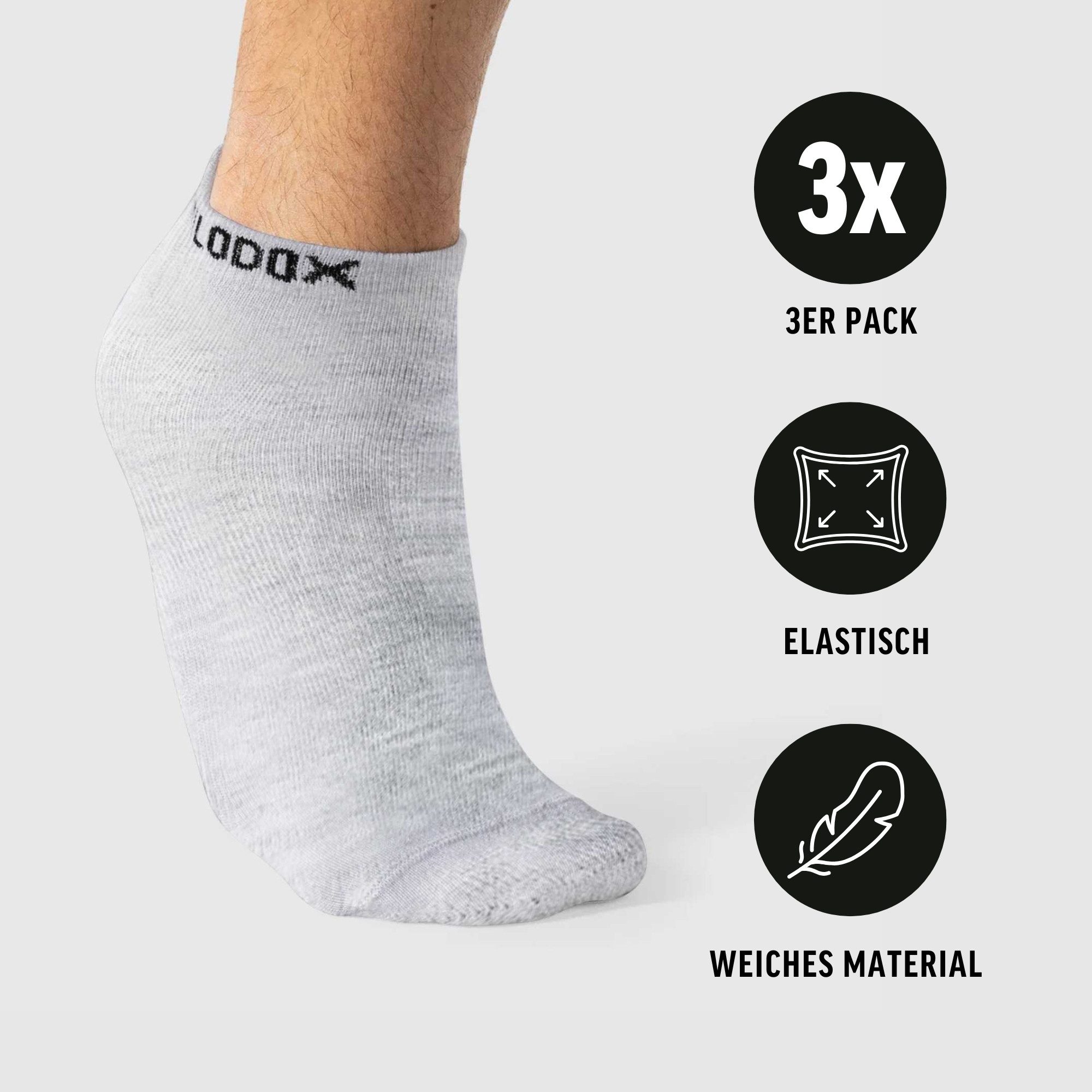 Smilodox Tennissocken 3er Sneaker Socks günstig online kaufen