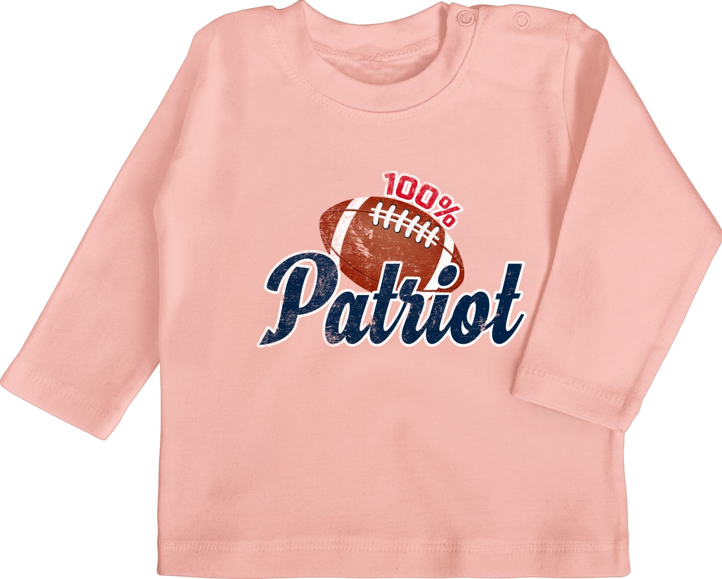 Shirtracer T-Shirt 100% Patriot Sport & Bewegung Baby 2 Babyrosa