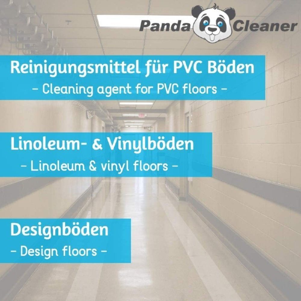 Designbodenreiniger PVC, Reinigung Vinyl- Konzentrat & Linoleum, PU und - (1l) Pflege - Reiniger PandaCleaner