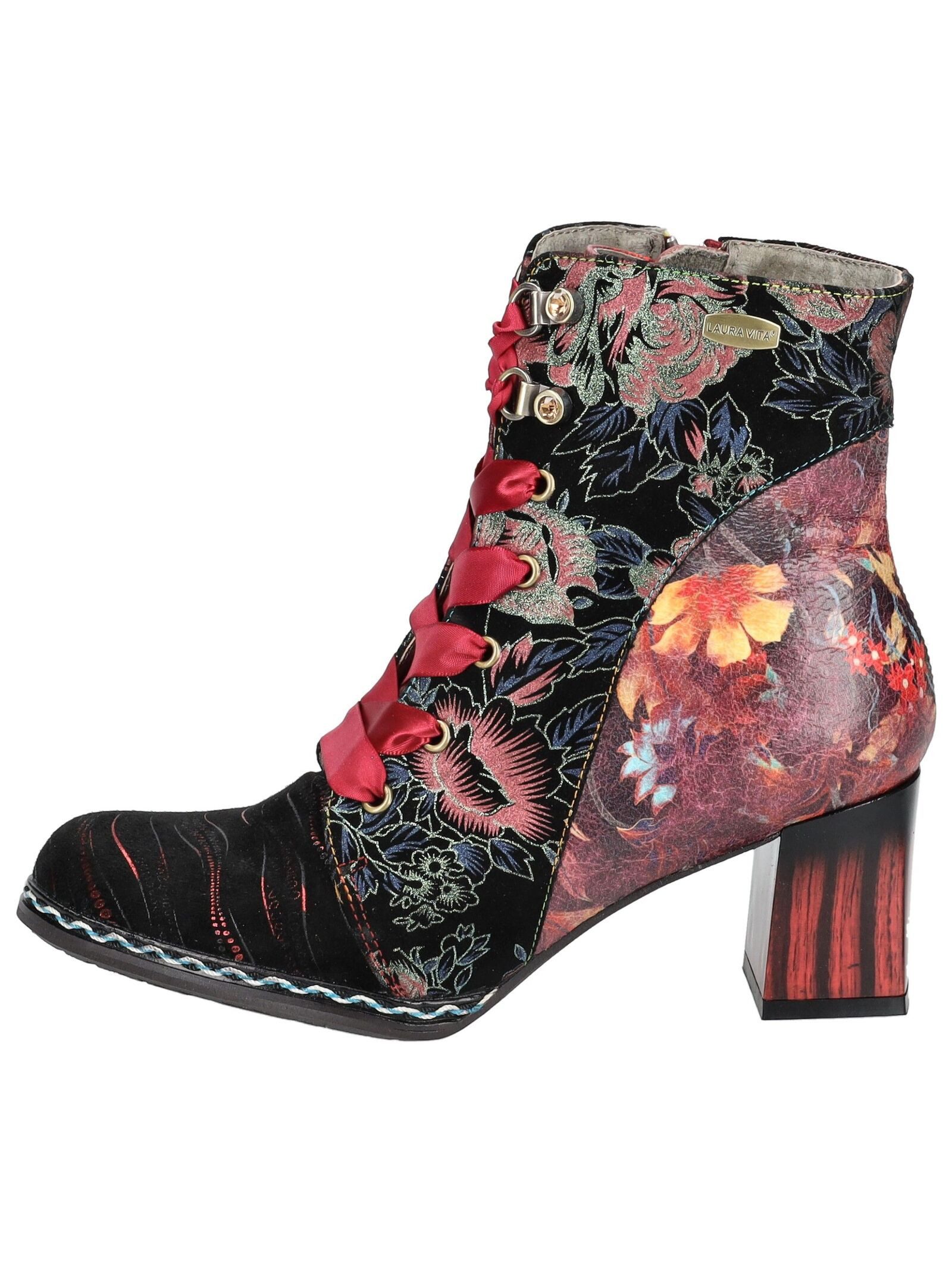 LAURA VITA Stiefelette Leder/Textil Schnürstiefelette günstig online kaufen
