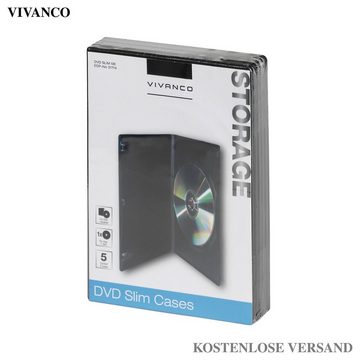 Vivanco CD-Hülle, 5 CD/DVD Slim Pack